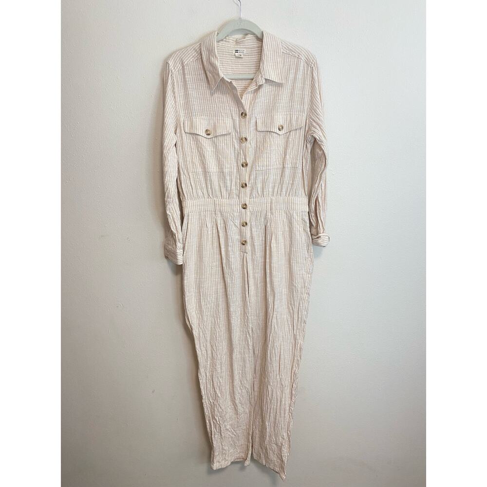 Billabong Women's Dare Me Jumpsuit Stripe Cotton Painter Large‎ Lagen Look